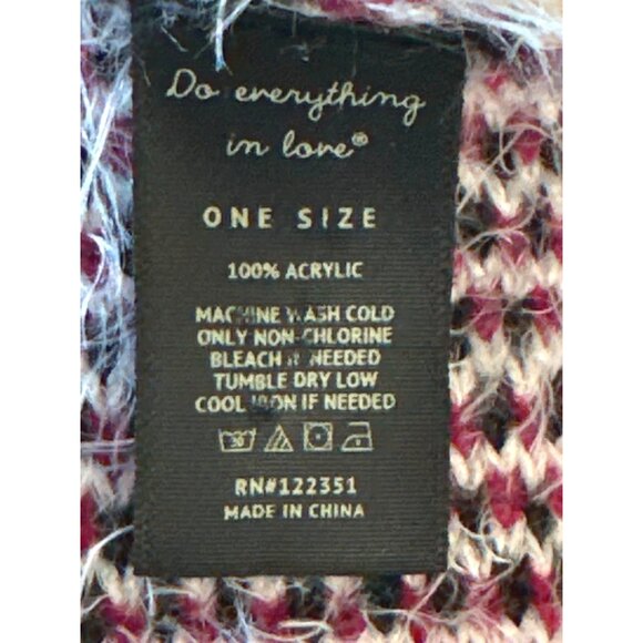 Do Everything in Love Poncho Sweater One Size 100 Percent Acrylic Plaid Pattern - Picture 3 of 4